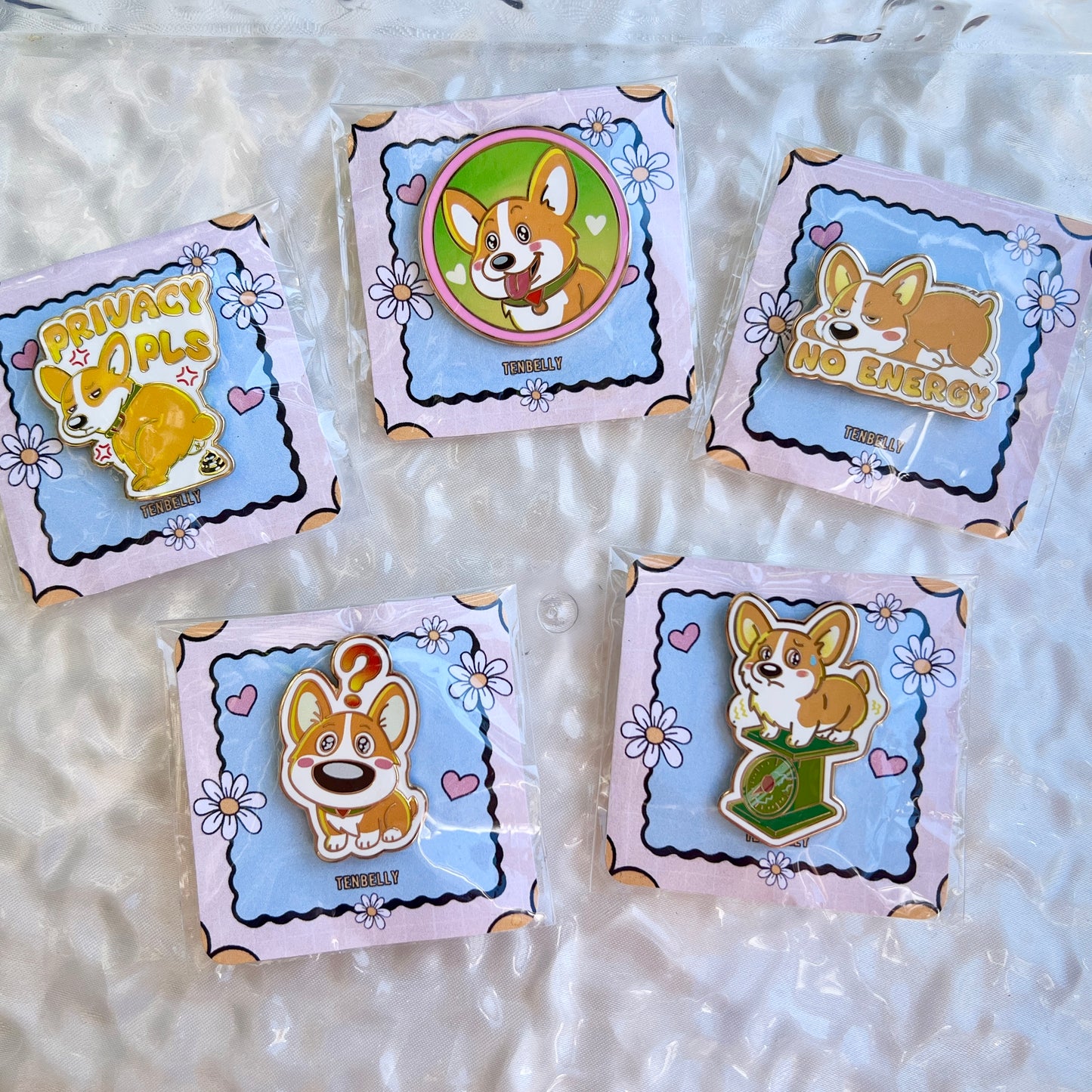 Toby The Corgi Enamel Pins