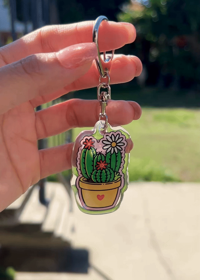 Native Cactus Keychain