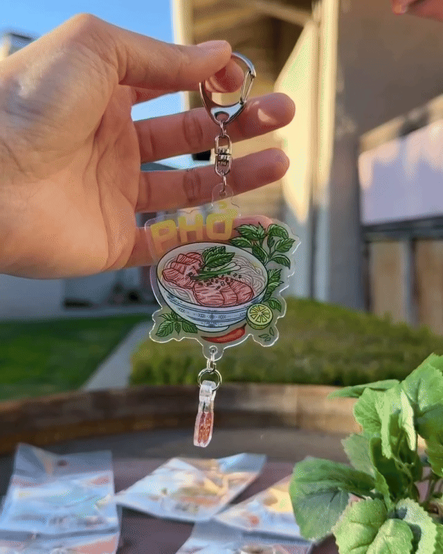 Phở "Pho" Double-sided Acrylic Keychain