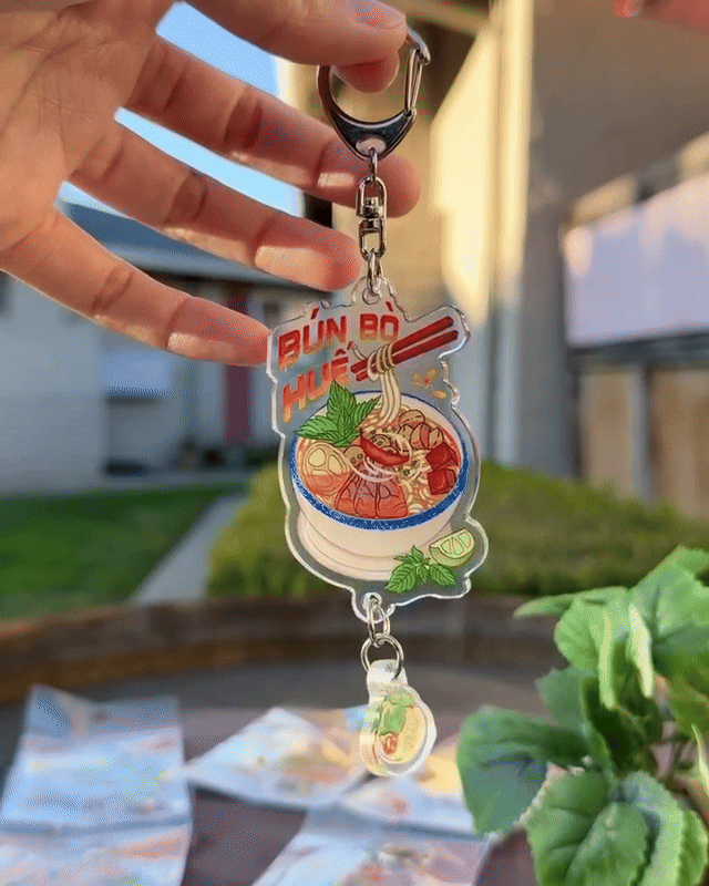 Bun Bo Hue "BBH" Double-sided Acrylic Keychain