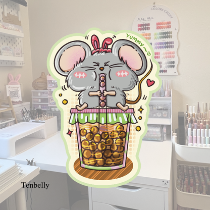Bobaholic Mouse "Bonnie" Vinyl Sticker