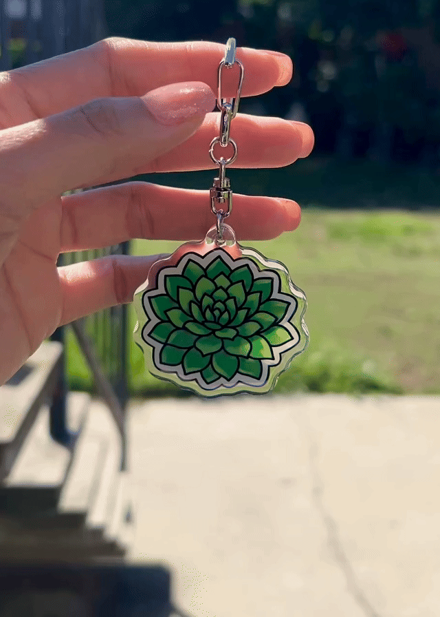 succulent keychain Echeveria Succulent Keychain – TenBelly