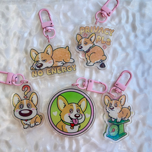 Toby The Corgi Keychain