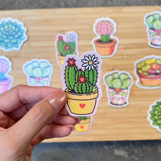 Native Cactus Vinyl Sticker