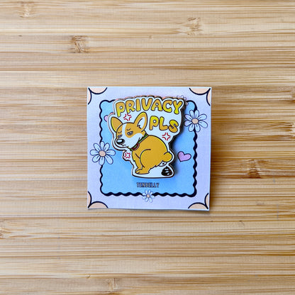 Toby "Privacy Pls" Hard Enamel Pin
