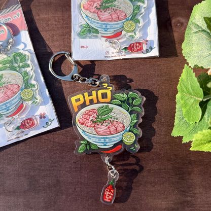 Phở "Pho" Double-sided Acrylic Keychain