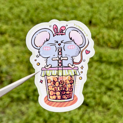 Bobaholic Mouse "Bonnie" Vinyl Sticker